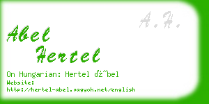 abel hertel business card